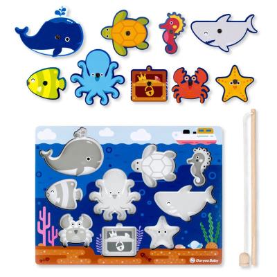 China Toy Wooden Fishing Educational Board Children's Educational Toys For Kid for sale