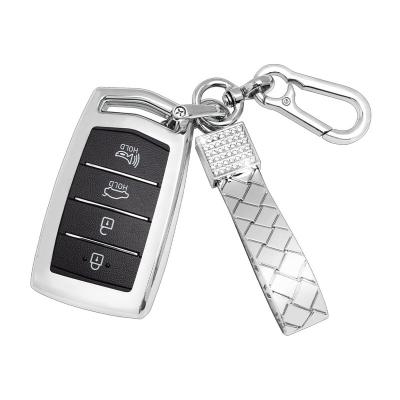 China +TPU Zinc Alloy For 2020 Genesis G70 G80 G90 2019 2018 2017 Accessories Remote Ring Women Silver TPU Key Chain Case Cover Car Key FOB Holder for sale