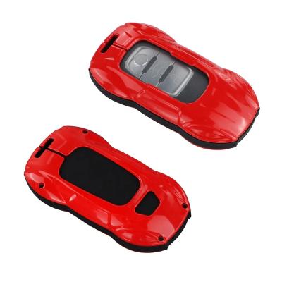 China Carcarmy Fashionable Key FOB Cover For Audi Accessories A3 A4 A5 A6 Q5 Q8 R8 S4 S5 S6 S7 RS4 RS6 RS7 Sporty Red Zinc Metal Main Case Package Le 1 for sale