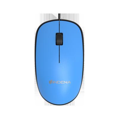 China 3D Factory Price INDENA 3 Buttons ABS Plastic Mouse Support Customization Black Lightweight Tied Mouse Wired Fit For Notebook PC for sale