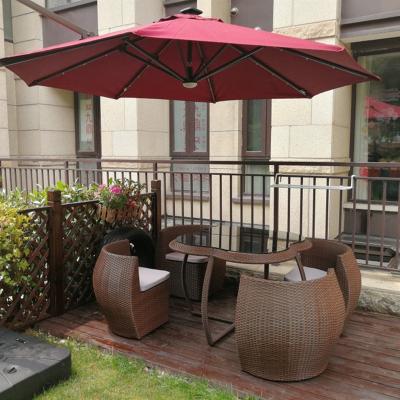 China Modern aluminum weaving chair leisure rattan cafe and restaurant chair aluminum wicker outdoor rattan for sale