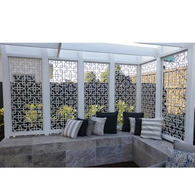 China CLASSIC Laser Cut Garden Outdoor Metal Screen Panels Decorative Screen Panel Outdoor Aluminum Privacy Wall Screening for sale