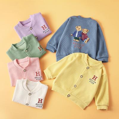 China Viable Kids Loose Casual Sweatshirt Button Coats Baby Boy Girls Hoodie Shirts Teenage Kids Solid Color Kids Hoodie for sale