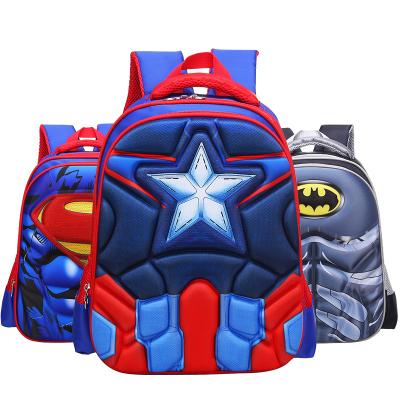 China 2021 Anti-theft Kid's Backpack School for Boys and Girls Waterproof Cartoon Superhero Bags Children's Fashion Backpacks for sale