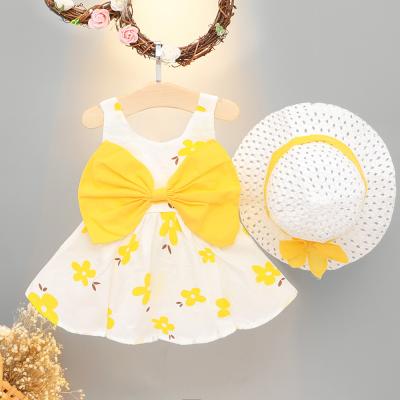 China Anti-wrinkle 2021 Summer Children's Baby Princess Dress Pure Cotton Floral Summer Wear Girls Slip Dresses for sale