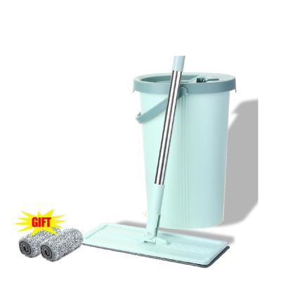 China Sustainable Household Cleaning Products Mop And Mop Bucket Flat Set for sale