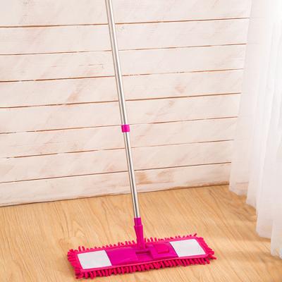 China Sustainable Household Cleaning Tools Microfiber Compression Wash Floor Cleaner Crowd Free Chenille Cleaning Flat Mop for sale