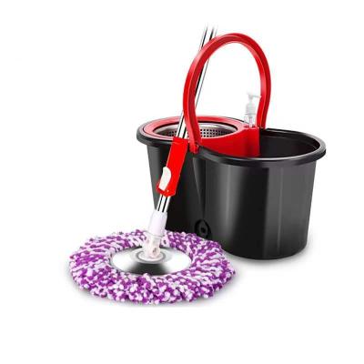 China Sustainable Microfiber Twist Stainless Steel Bucket Wringer Custom Plastic Spinning Mop for sale