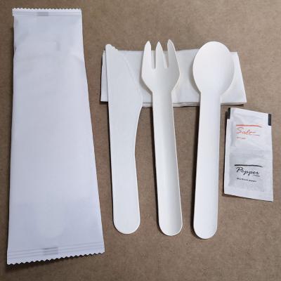 China New Developed Viable Stronger Knife White Paper Biodegradable Paper Cutlery for sale