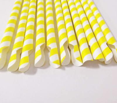 China Disposable Spoon Drinking Paper Straw Disposable Sand Ice Scoop Straw for sale