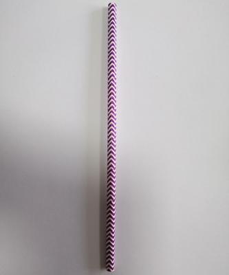 China Disposable Spot Stock Deep Purple Wave Compostable Drinking Paper Straws for sale