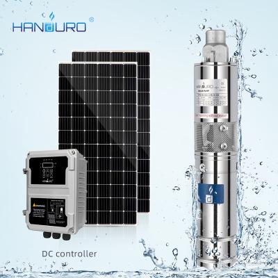 China Drinking Water Treatment 48v 500w 109m Thick Stainless Steel 1.7m3/h Solar Screw Pump Solar Water Pump for sale