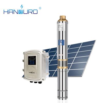 China Family homes 600w 72v 80m 3.8m3/h 80m solar submersible pump solar water pump system for sale