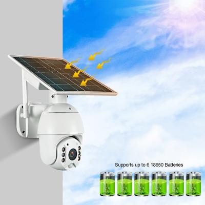 China Human Motion Tracking Hot Sale App Control 4G Wifi HD1080P 2MP 4MP PTZ IP Solar Power Security CCTV Cameras for Outdoor for sale