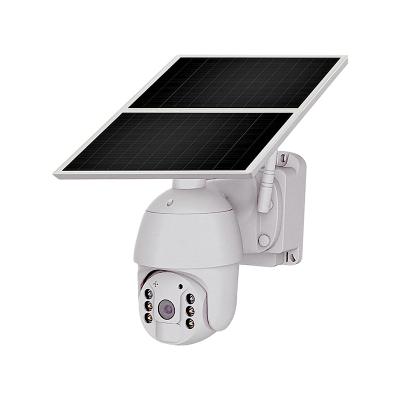 China Human Motion Tracking Wholesale Outdoor Ubox Smart 4G Wifi HD 1080P 2MP PTZ IP Wireless CCTV Security Camera with 20W Solar Panel Floodlight for sale