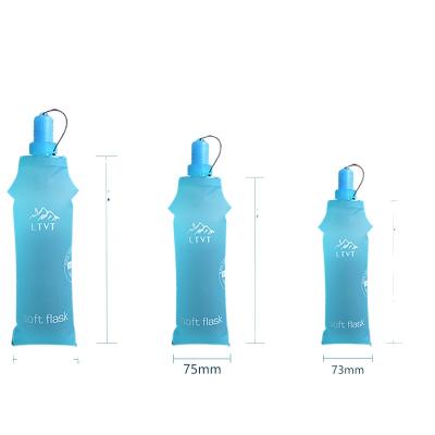 China 500ml BPA Free TPU Collapsible Viable Soft Water Bottles Collapsible Flask For For Running Climbing Recycling Sports for sale