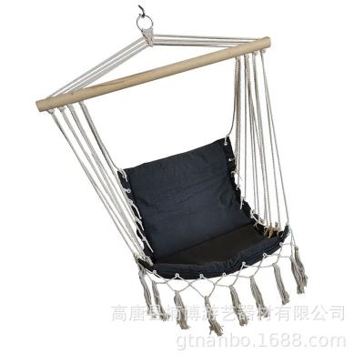 China Modern Material Fabrics Stylish Outdoor Hanging Chairs With Pillows Swing Chair Portable Swing Hammock for sale