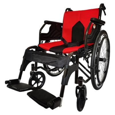 China Thick Foot Pedal Home Used Manual Outdoor Wheelchair 24inches Back Wheel for sale