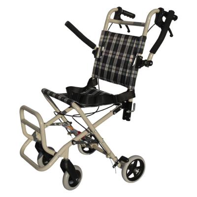 China Lightweight Foldable Small Manual Outdoor Wheelchair 450mm Seat Height for sale