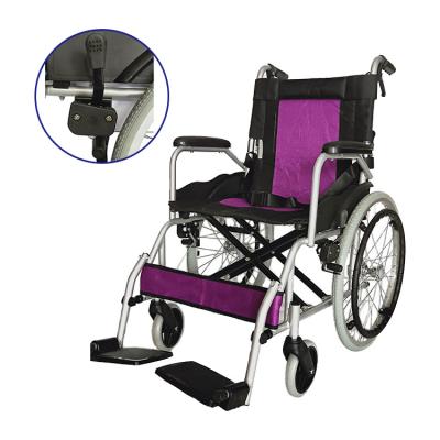 China Light Weight Aluminum Wheelchair with hand brake manual wheelchair for sale