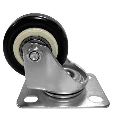 China Competitive Price Durable Fast Shipping Swivel Light Equipment Kitchen Dish Caster Caster Wheel Black Galvanized Wheel for sale