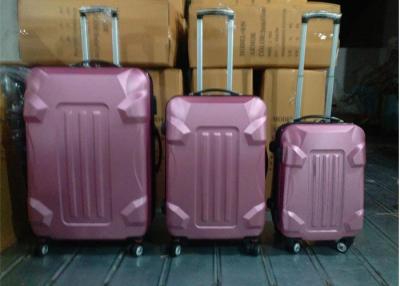 China 2 Zippers ABS Trolley Luggage Set Of 3 , Luggage Travel Set Bag Trolley Suitcase for sale