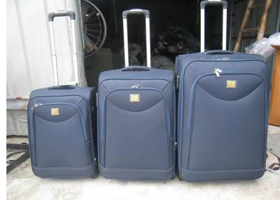 China Durable Eva Expandable Luggage Iron Frame 3 Pieces Set 600DTWILL On 2 Big Wheels for sale