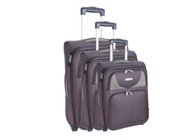 China Durable Soft 600D Twill  Eva Trolley Luggage Set 170T Lining With 2 Big Wheels for sale