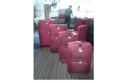 China 600D Twill Fabric Eva Trolley Luggage Suitcase Soft Case With 2 Big Wheels for sale