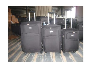 China Colorful 4 Wheel Soft Trolley Luggage Set Of 3 With Silver Iron Trolley 20 / 24 / 28 Inch for sale