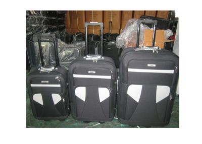 China Carry On Luggage Suitcase Bag Set Of 3 Iron Trolley Framed With 8 Strong Wheels for sale