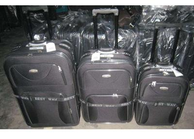 China Popular 8 Wheel Spinner Luggage Suitcase , 4 Pc Luggage Set With Silver Iron Trolley for sale