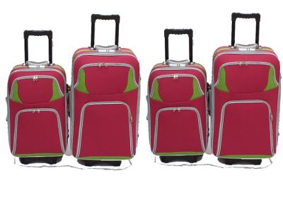 China Bright Color Soft Eva 8 Wheel Luggage Set , Iron Trolley Travel Suitcase With Wheels for sale