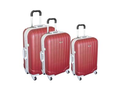 China Set Of 3 Travel Luggage Sets Oxford Cloth ABS Material With Key Plastic Lock for sale