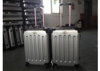 China 20 / 24 / 28 Inch Set Of 3 Silver Hard Shell Suitcase , PC Aluminum Trolley Carry On Luggage for sale