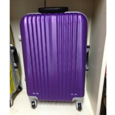 China Purple Combination Locked Aluminum Framed Suitcase Luggage Set With 4 Rolling Wheels for sale