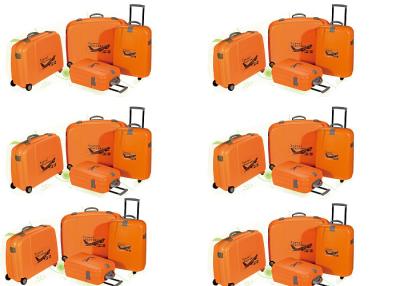 China Bright Color Hard Shell Wheeled PP Suitcase Luggage Set Of 4 For Travelling for sale