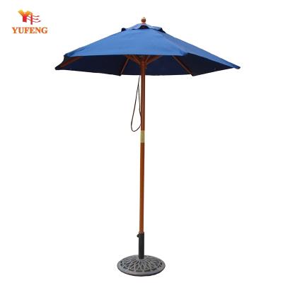 China Small outdoor furniture wooden parasol for the balcony for sale