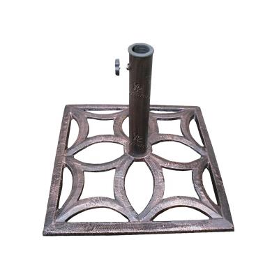 China Garden 8kgs Square Shape Cast Iron Umbrella Base for sale