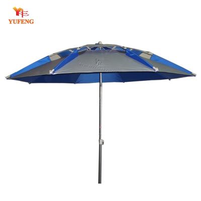 China Outdoor Furniture Portable Double Layer Aluminum Pole Fishing Umbrella for sale