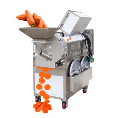 China Automatic Snack Plant Root Vegetable Fruit Cutting Dicer Machine Ginger Potato Slicer Cutter Machine for sale