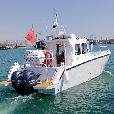 China High Speed ​​Fishing and Recreation Aluminum Alloy Work Barge Business Yacht Boat 11m for sale