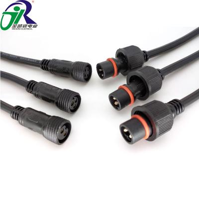 China Industrial Waterproof M12 Male And Female Plug Power Cord Wire 3pin 3*0.75mm2 Waterproof Plug Te koop