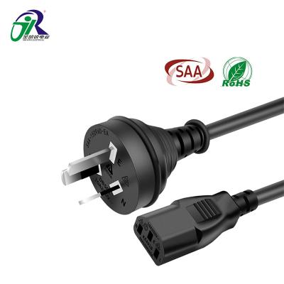 China Household Electrical Wire 0.75mm2 Australian 3 Pin AC Electric Power Cord Underground Plug for sale