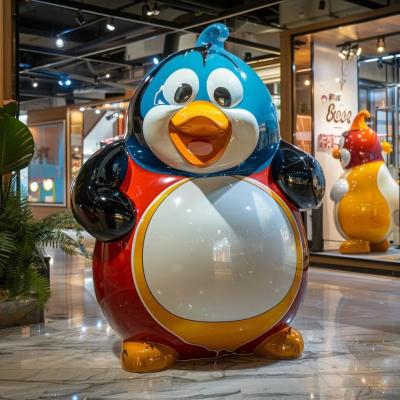 China Resin Custom Cartoon Duck Bear Animal Sculpture Simulation Animal Shape for sale