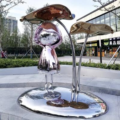 China Customized Colors Modern Abstract Mirror Stainless Steel Sculpture for Outdoor Decoration from Model for sale