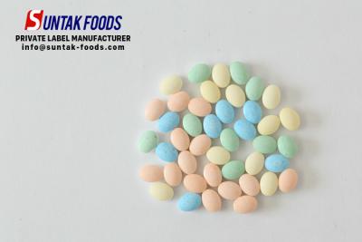 China OEM Bulk Candy , Fruit Flavor Sweet Breath Sour Mint Candy Oval Shaped for sale