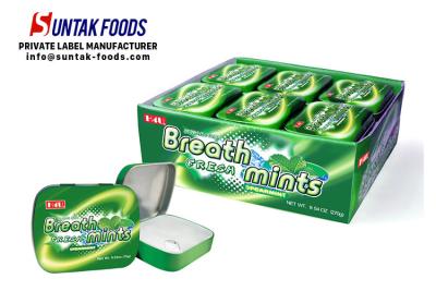 China Breath Freshening Tin Box Candy , Sugar Free Fat Free Candy Eco - Friendly for sale