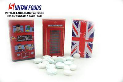 China Strong Peppermint Flavor Sugar Free Confectionery , White Calorie Free Mint Candy for sale