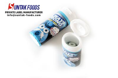 China Round White Candy Healthy Breath Mints With Tear Off Cap Bottle for sale